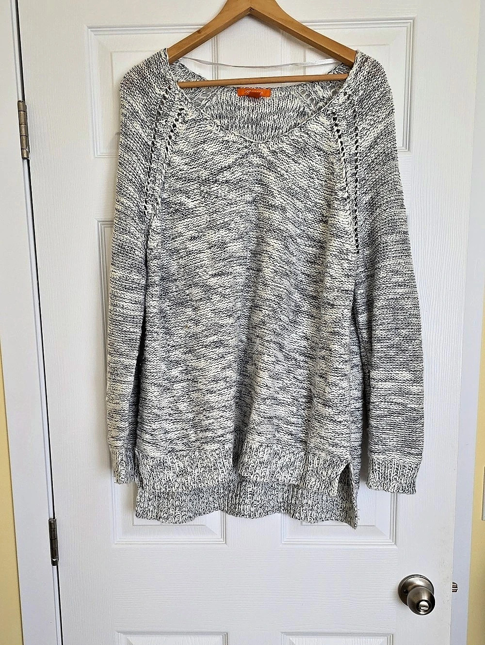 Joe Fresh Women's Navy & White Knit Sweater